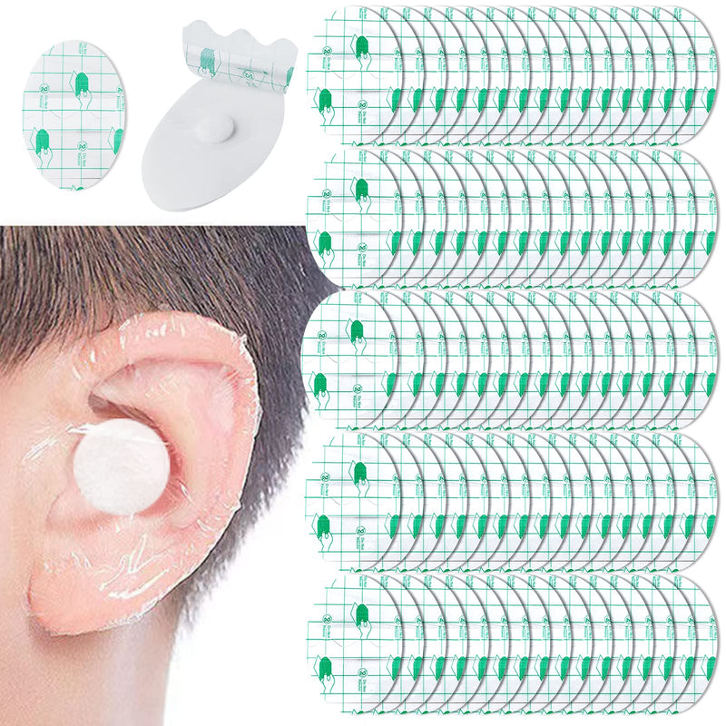 Niceneeded Pack Of 80 Waterproof Disposable Ear Stickers, Clear Ear Protection For Swimming Shower With Ear Plugs, Ear Protection Caps, Foot Stickers, Bandages For Surfing, Snorkelling And Others - NewNest Australia
