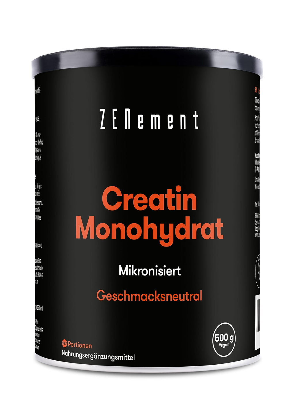 Creatine Monohydrate Powder 500 G, Creatine Monohydrate In Micronized Quality With Optimal High Dose | Pure, 100% Vegan, No Additives | For 147 Applications Zenement - NewNest Australia