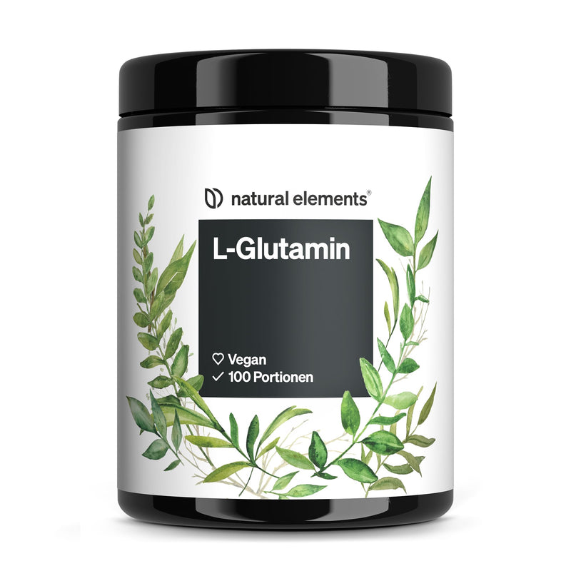 natural elements L-Glutamine powder - 500g - pure L-Glutamine - neutral in taste - vegan, high dosage, without additives - produced in Germany & laboratory tested - NewNest Australia
