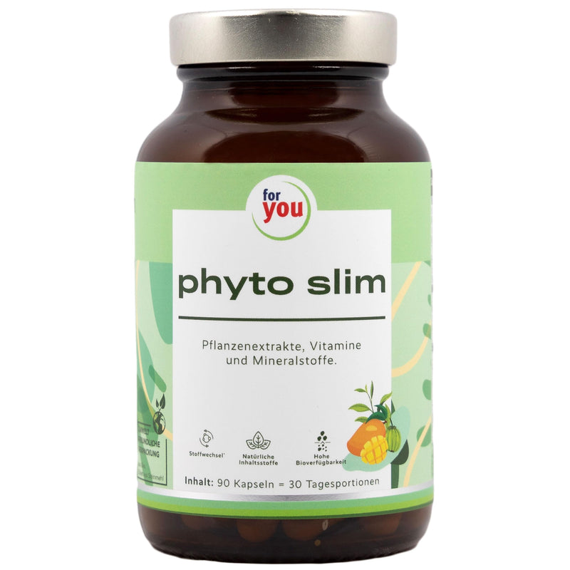 Phyto Slim 90 Capsules With Garcinia Cambogia, Buckwheat Germ Powder, Green Tea Extract, African Mango Extract, Green Coffee Bean Extract, Pure Plant Substances, No Additives, Vegan - NewNest Australia