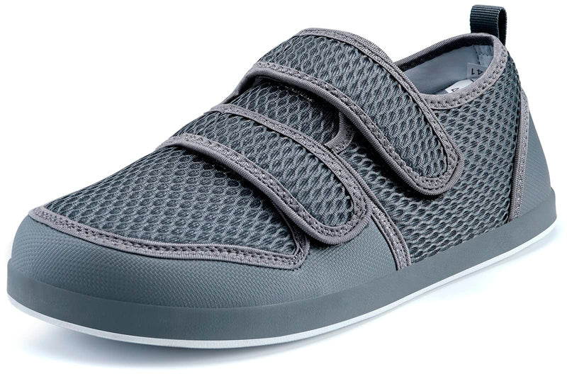Diabetic Slippers Men Women Arthritis Edema Adjustable Closure Sandals Extra Wide Velcro Casual Shoes Comfortable Rehabilitation Shoes For Seniors 37 Eu Grey - NewNest Australia