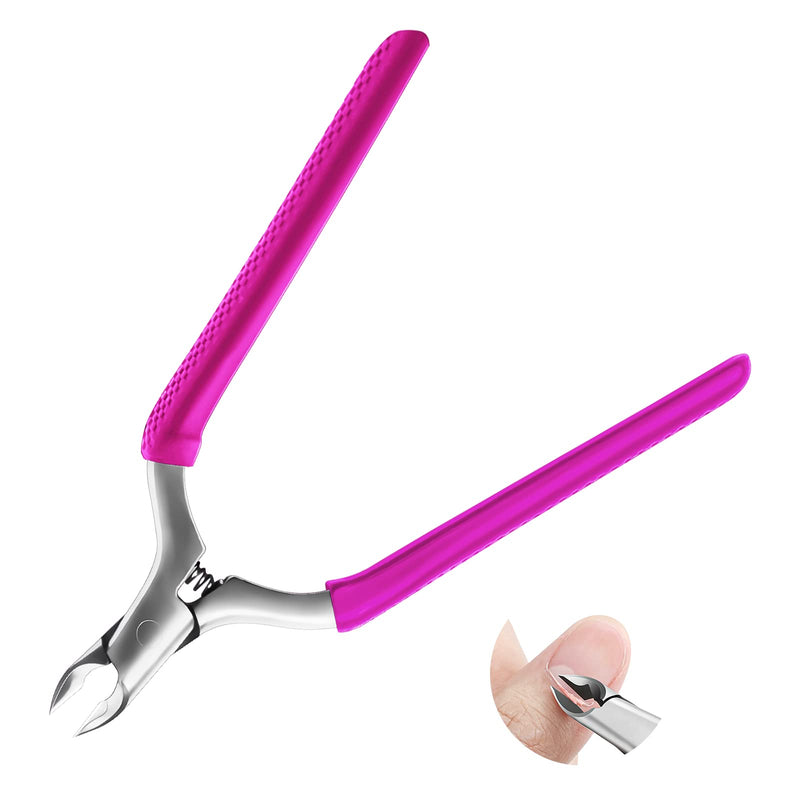 Cgbe Professional Cuticle Nippers, Sharp Cuticle Remover Made Of Stainless Steel With Non-Slip Handle, For Precise Removal Of Excess Cuticles, Cuticle Scissors For Nail And Toenail Care Pink - NewNest Australia