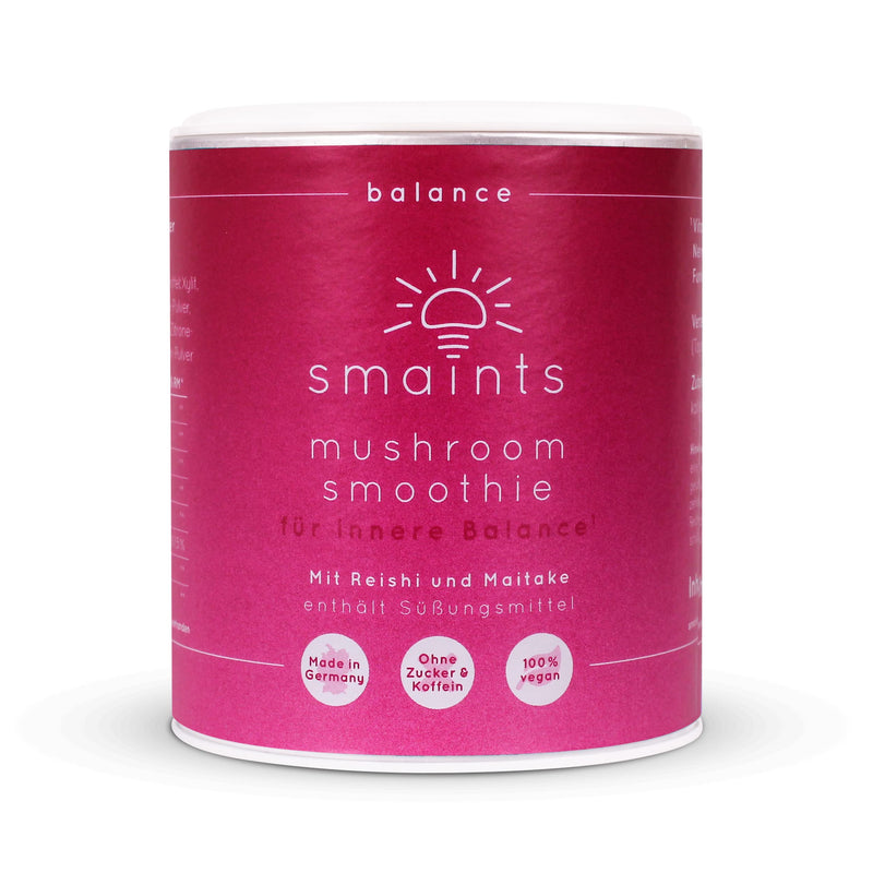 smaints Mushroom Smoothie Powder - Balance Fruit Powder with Reishi, Maitake, Roseroot, Maca, Shatavari, Inulin and much more. - NewNest Australia