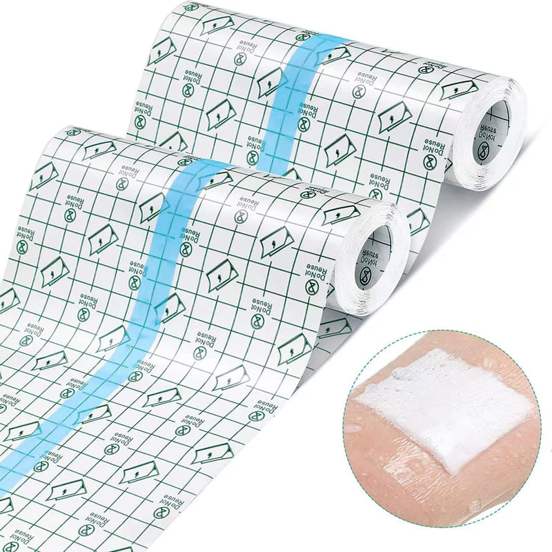 Burgeon Shower Plasters Waterproof Plasters 2 Pieces 15 Cm X 2 M Tattoo Plasters Waterproof Transparent Bandage Tattoo Film Healing Medical Tape Second Skin For Sports, Showers, Swimming - NewNest Australia