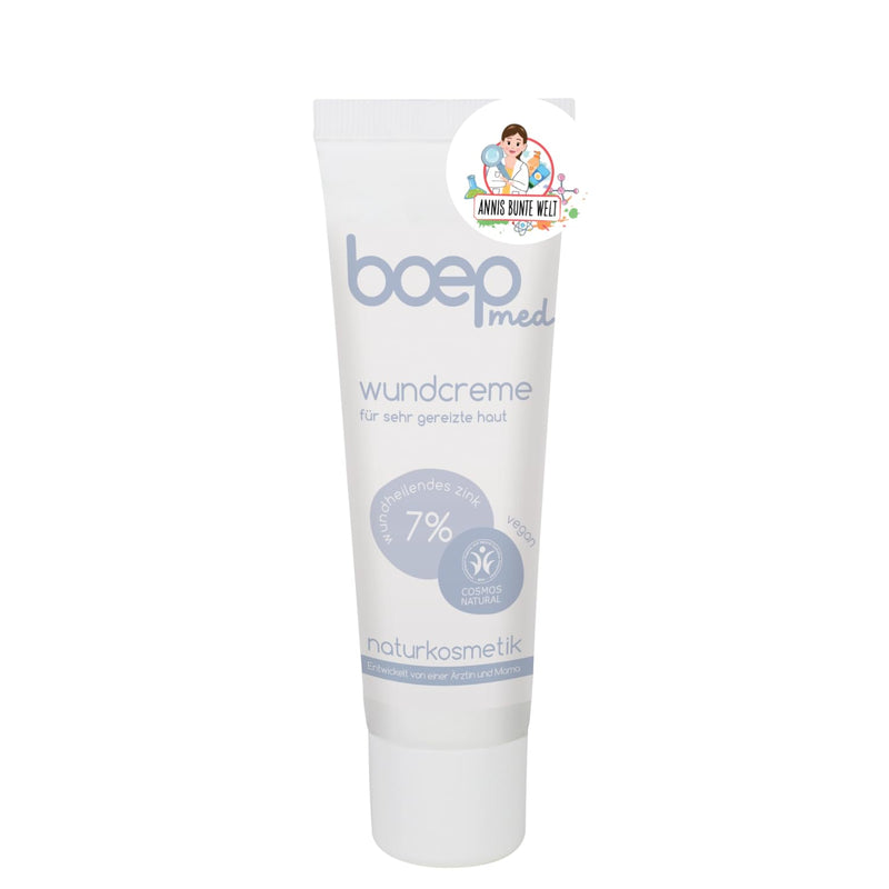 Boep Med Zinc Wound Cream Vegan Natural Cosmetics Wound And Healing Ointment With Almond Oil And Zinc Oxide For Irritated, Dry Or Itchy Skin For Neurodermatitis Or Rosacea Baby Nappy Cream (50 Ml) - NewNest Australia