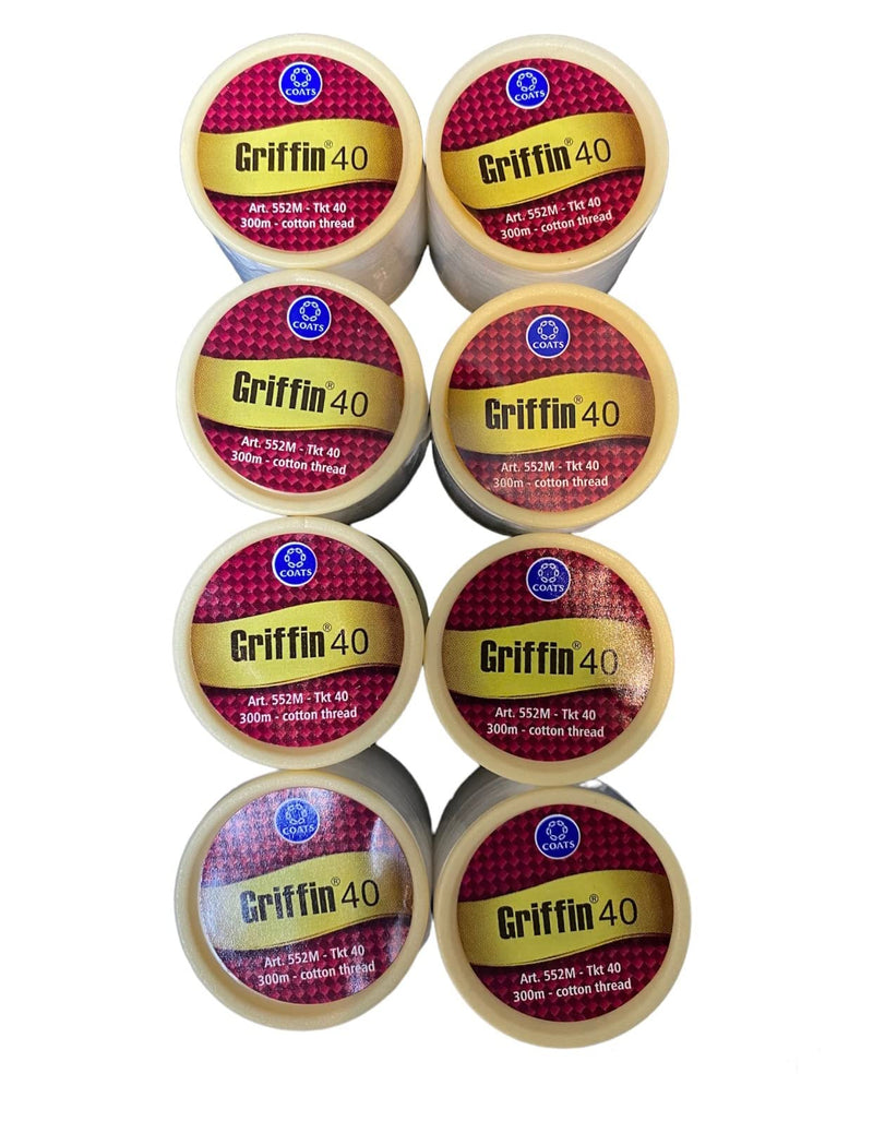 Griffin 40 Eyebrow Cotton Thread Antiseptic Facial Hair Remover | Facial hair removal | Antiseptic facial and body hair removal thread (8 pieces) 8 pieces - NewNest Australia