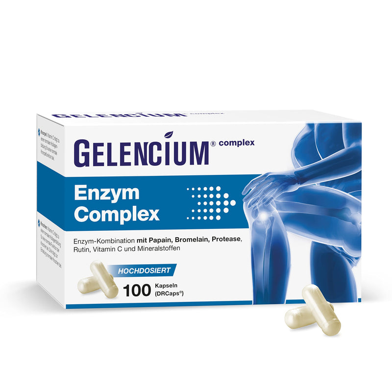 Gelencium Enzyme Complex I Highest Enzyme Daily Dose 1,500 Mg I With Rutin As Enzyme Activator I With Micronutrients For Healthy Joints, Cartilage & Bones I Pharmacy Quality I Vegan I 100 Capsules - NewNest Australia