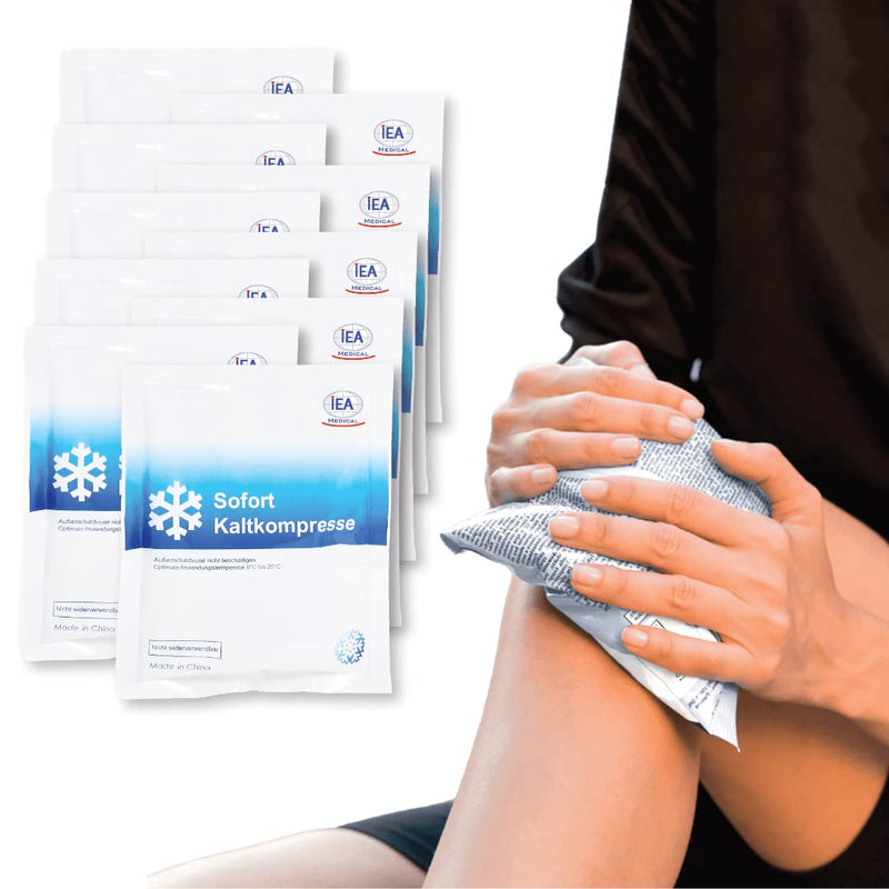 IEA Medical Instant Cold Compress (6" x 5") Pack of 10 | Disposable ice packs for bruises, insect bites and other injuries | Easy to use cooling pads | Versatile White Set of 10 Modern - NewNest Australia