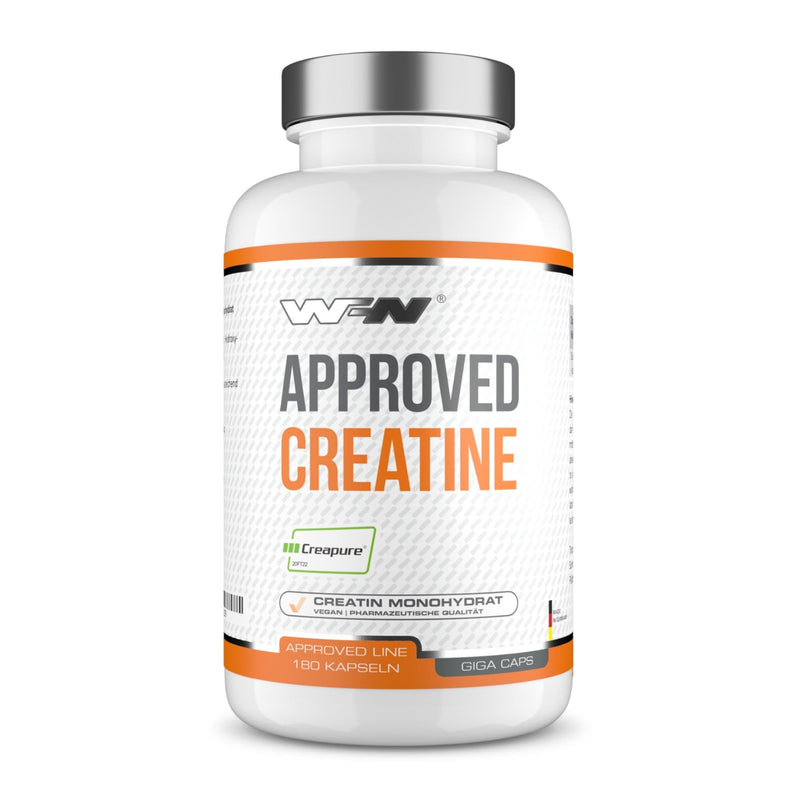 Wfn Approved Creatine Caps - Creapure - 180 Creatine Capsules - High Dose Giga Caps - Pure Creatine Monohydrate - Vegan - 60 Servings - No Additives - Made In Germany - Externally Laboratory Tested - NewNest Australia