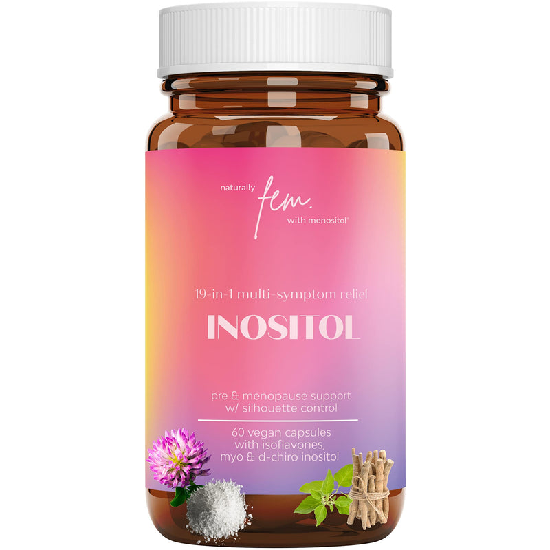 Menopause Inositol FEM 19-in-1 | Maintains Menopause with Inositol Myo & D-chiro, Isoflavones, Yam Root, Red Cabbage | Maintains Metabolic Health | High Dosage, Hormone-Free, Vegan - NewNest Australia