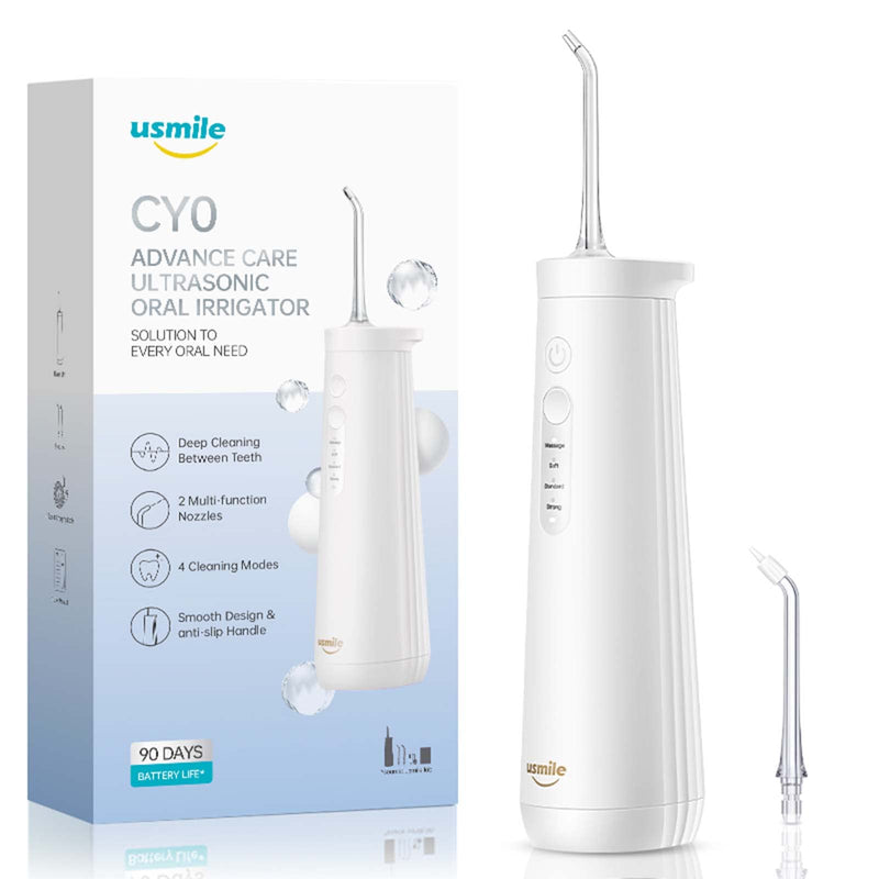 Usmile Ultrasonic Oral Irrigator Wireless, 200 Ml Electric Tooth Cleaner With 4 Cleaning Modes And Memory Function, 90 Days With 1 Charge Water Flosser, For Teeth Cleaning (Cy0) - NewNest Australia