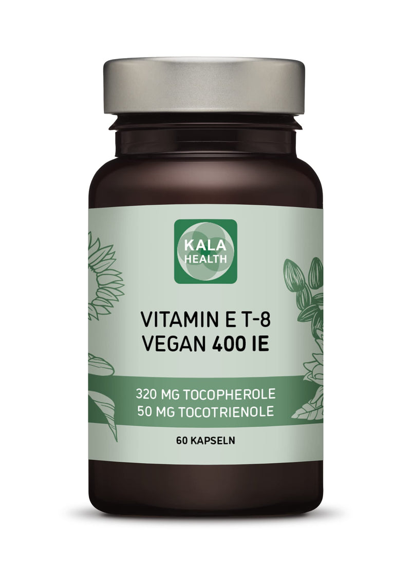 Kala Health Vitamin E 400 IU Vegan - all 8 Alpha + Beta + Gamma + Delta Tocotrienol and Alpha + Beta + Gamma + Delta Tocopherol - Vitamin E Tocopherol and Tocotrienol capsules 60 - NewNest Australia