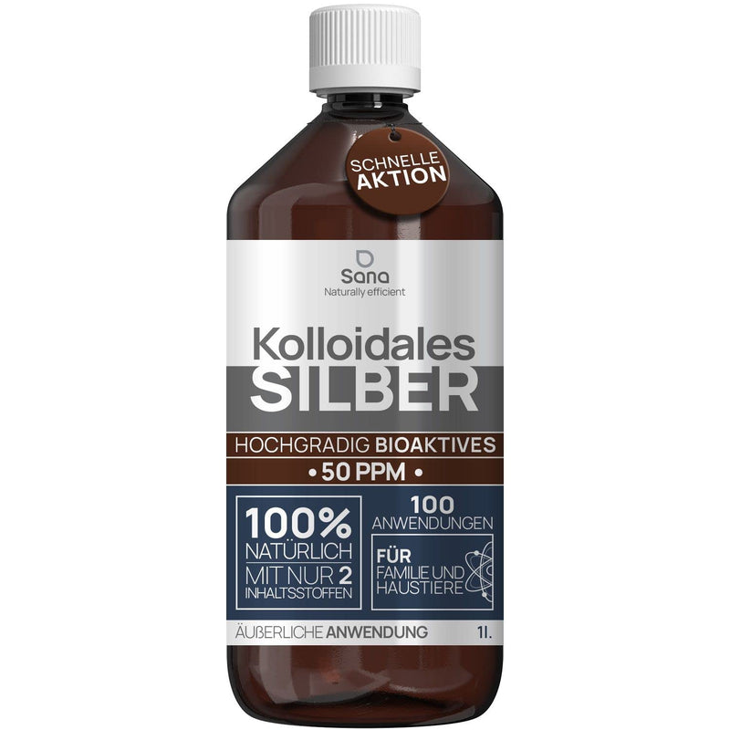 Colloidal Silver 50 Ppm 1000 Ml ‚Óè Premium Silver Water Stronger Than 25 Ppm ‚Óè For Humans, Dogs & Cats ‚Óè Carbon Neutral ‚Óè 100% Natural With 2 Ingredients - NewNest Australia