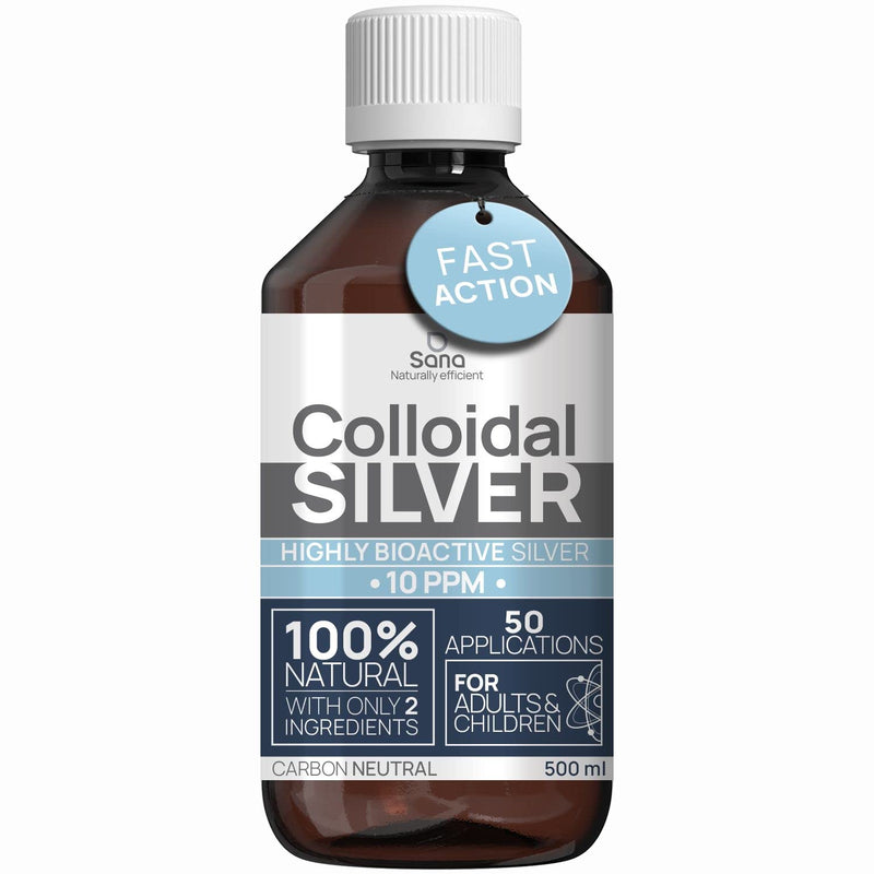 Colloidal silver 10ppm 500 ml ● Premium silver water Stronger than 25ppm ● For humans, dogs & cats ● Carbon neutral ● 100% natural with 2 ingredients 500.00 ml (pack of 1) - NewNest Australia