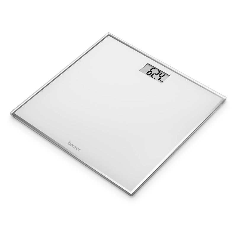 Beurer Gs 120 Compact Glass Scales With Elegant Mirror Effect In Space-Saving Compact Format, 27 X 26 Cm, Easy-To-Read Lcd Display, Digit Height 22 Mm, Flat Digital Scale, Load Capacity Up To 150 Kg - NewNest Australia