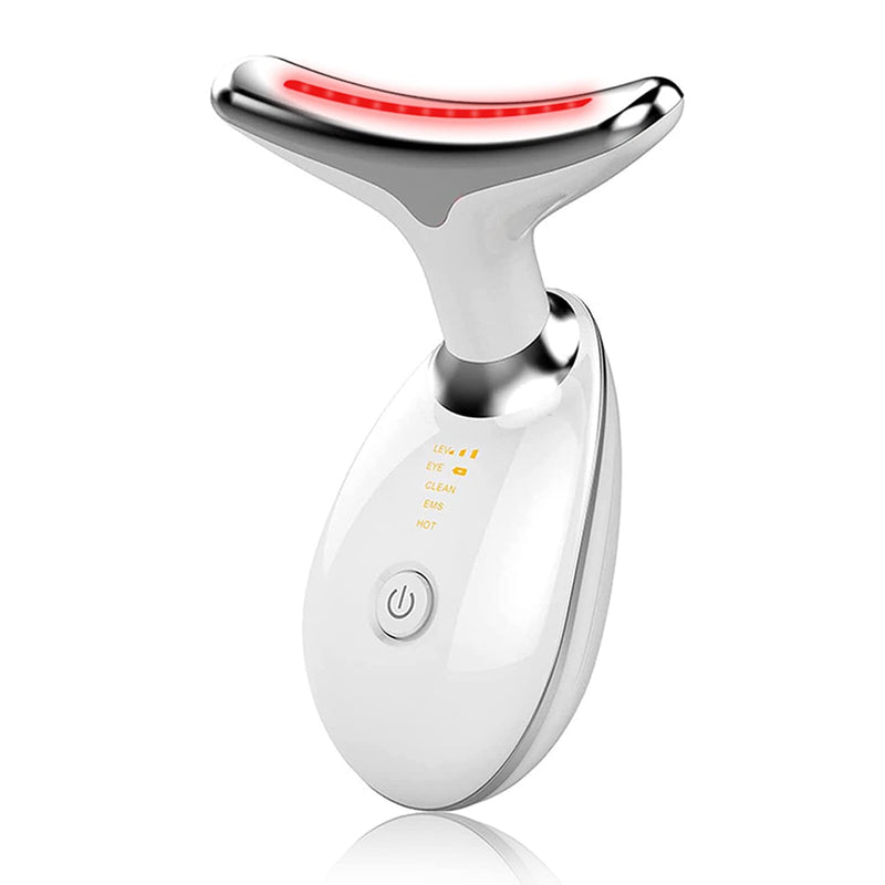 Coobes Electric Facial Massager Anti-Wrinkle, Neck Face Firming Device, Face Against Wrinkles Beauty Meter, Ems Facial Care Device Anti-Wrinkle Device For Women. (3 Color Led Modes) 3 Color Led Modes - NewNest Australia