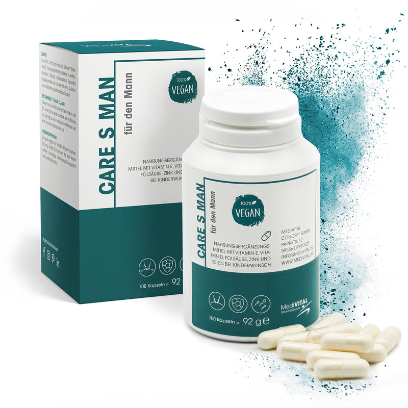 CARE S Kinderwunsch Mann capsules VEGAN increase sperm production and
