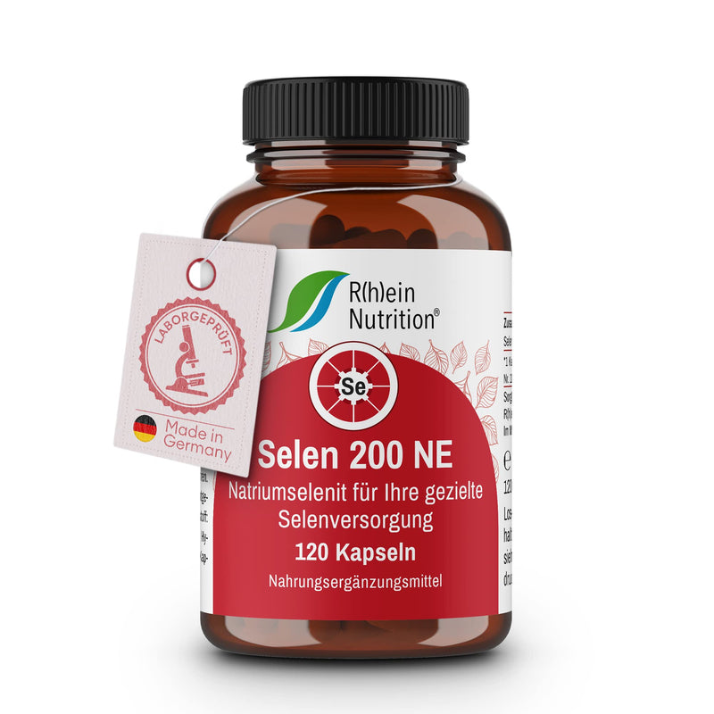 Selenium high dose - Selenium 200µg - 120 capsules 4 month supply - Selenium - Vegan Made in Germany without additives - Rhein Nutrition - NewNest Australia