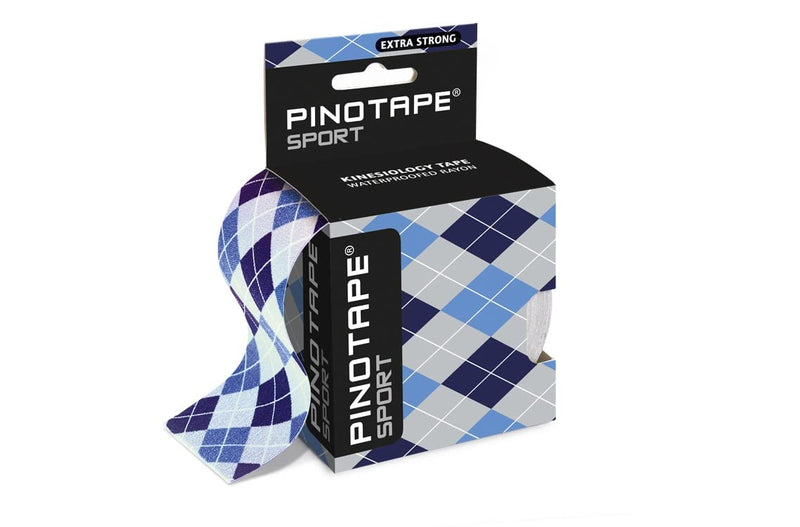 Pinotape Sport Tape - Blue Diamond - 5 Cm X 5 M - Waterproof Kinesio Tape - Extra Strong Hold - Latex-Free - Very Good Skin Compatibility - 1 Tape Each 5 Meters - NewNest Australia