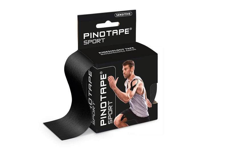 Pinotape Sport - Sensitive Tape - Light Black - 5 cm x 5 m - waterproof kinesio tape - for sensitive skin - latex-free - strong adhesion (1 tape = 5 meters) 1 tape = 5 meters - NewNest Australia