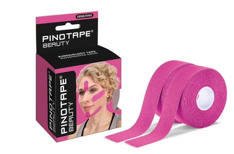 Pinotape Sport - Sensitive Tape - Beauty Pink - 2 x 5 mx 2.5 cm - Cosmetic Kinesio Tape - for Sensitive Skin - Latex-Free - Strong Adhesion - NewNest Australia