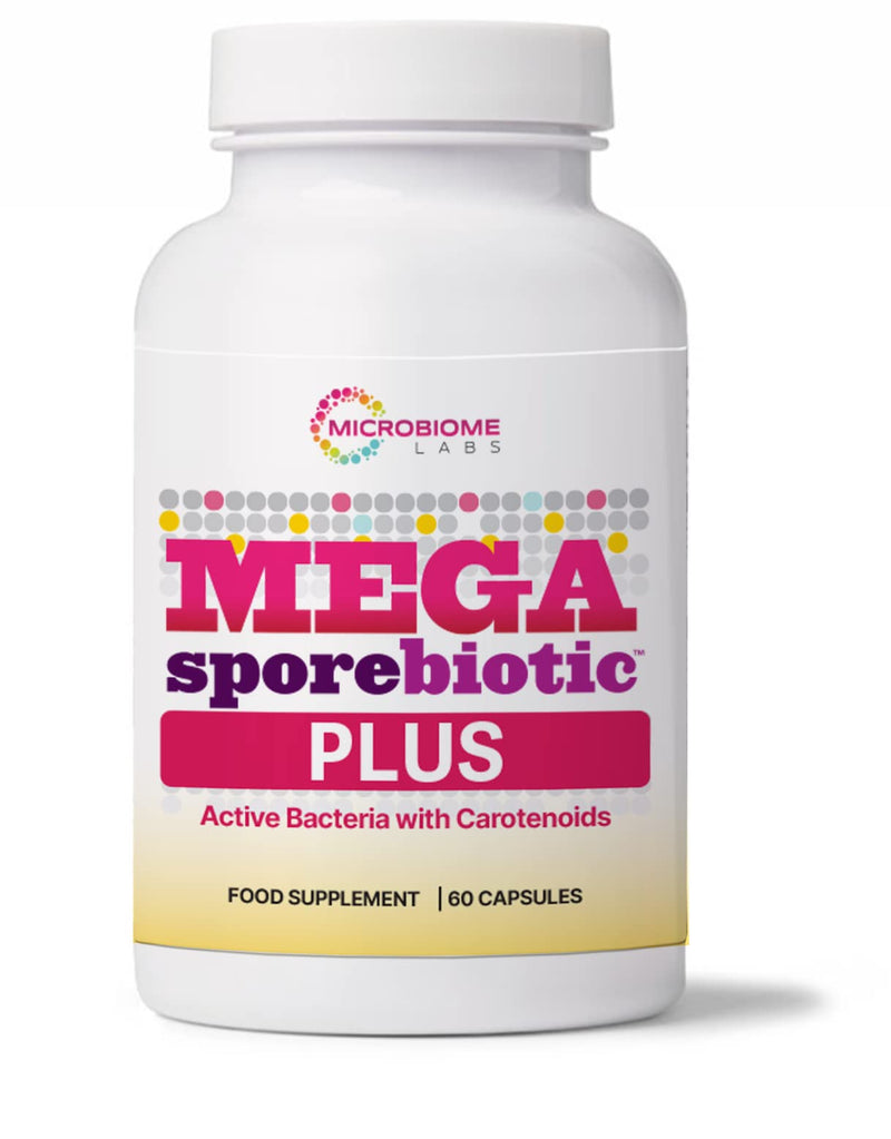 Microbiome Labs - Megasporebiotic Plus (60 Capsules) | Daily Active Bacteria For Men & Women, 4 Bacillus Strains For Your Gut Health Probiotic With Antioxidant, With 4 Million Bacteria - NewNest Australia