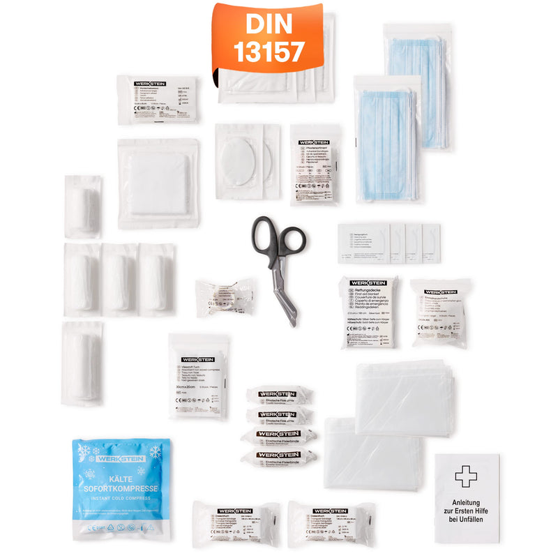 First Aid Refill Set Din 13157:2021 Including First Aid Instructions - First Aid Kit Refill Set Din 13157 With Practical Inner Pockets - Din 13157 Refill Set For Companies - Bandage Material Set - NewNest Australia