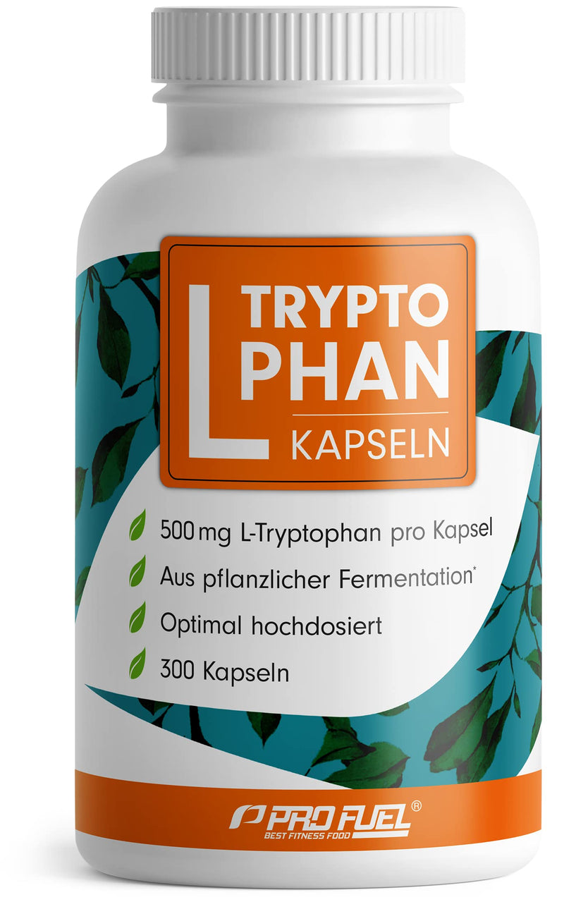 L-Tryptophan High Dose - 300 L-Tryptophan Capsules Vegan - 500 Mg L-Tryptophan Per Capsule - 10 Months Range - L-Tryptophan From Vegetable Fermentation - Laboratory Tested Without Unwanted Additives - NewNest Australia