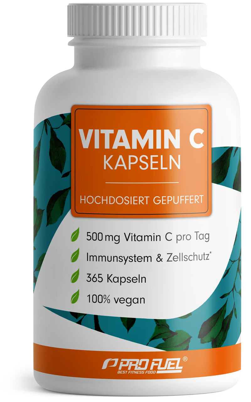 Vitamin C High Dose - 365 Vitamin C Capsules - 500 Mg Vitamin C Buffered - High-Quality Calcium Ascorbate Optimal High Dose - No Unwanted Additives - Laboratory Tested With Certificate - 100% Vegan - NewNest Australia
