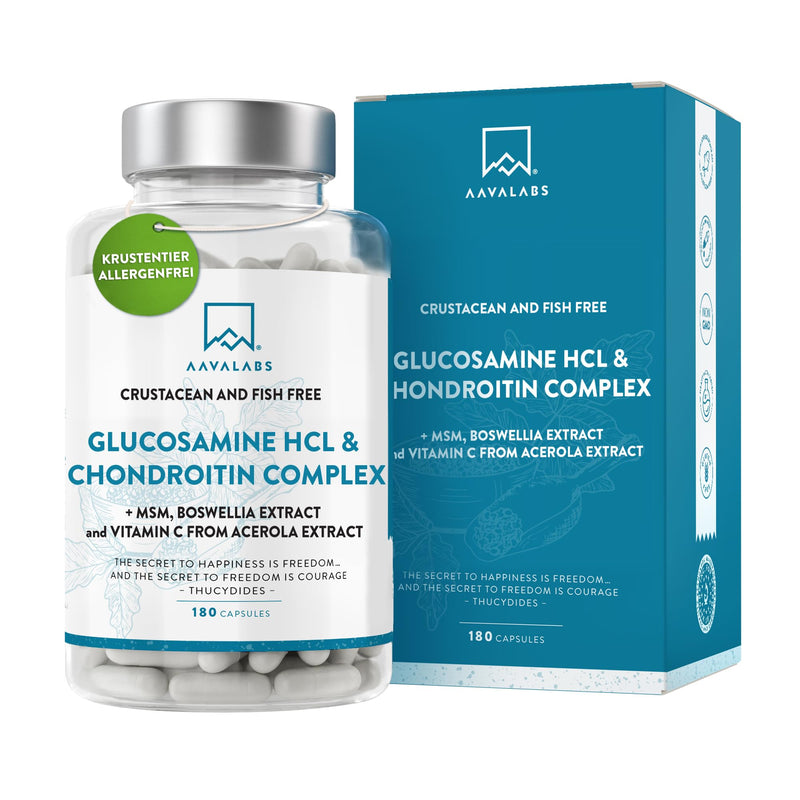 Glucosamine Chondroitin High Dose + Msm Capsules High Dose - Glucosamine Chondroitin Msm Complex + Boswellia & Natural Acerola Vitamin C Without Crustaceans & Fish - Glucosamine 1500 Mg 180 Capsules - NewNest Australia