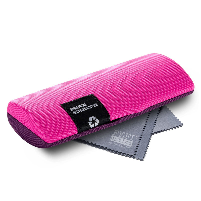 FEFI - Hardcase glasses case with fabric cover made from recycled PET bottles pink - NewNest Australia