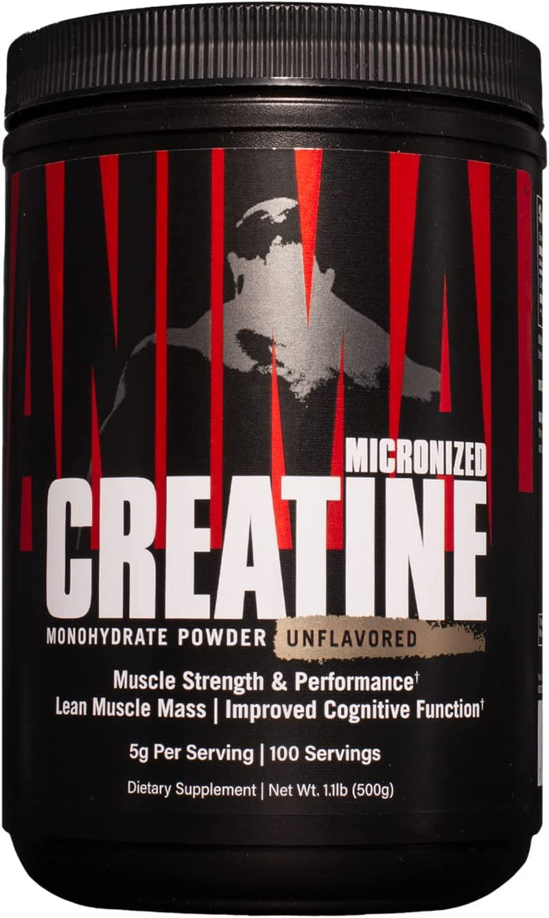 Universal Nutrition Animal Creatine Powder (500G) Contains Easily Absorbent Creatine Monohydrate, Delays Muscle Fatigue, Improves Body Endurance & Training Ability - NewNest Australia