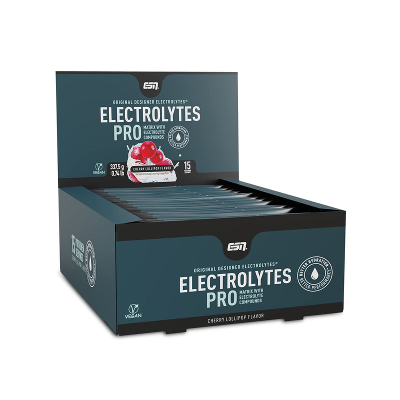 ESN Electrolytes Pro, Cherry Lollipop, 337.5g electrolyte powder - NewNest Australia