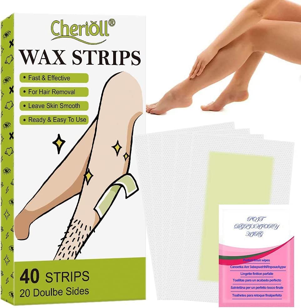 Cold Wax Strips, Wax Strips, Hair Removal, Application For Legs And Body, Suitable For All Skin Types, Cold Wax Hair Removal Strips, Up To 8 Weeks Smooth Skin - NewNest Australia