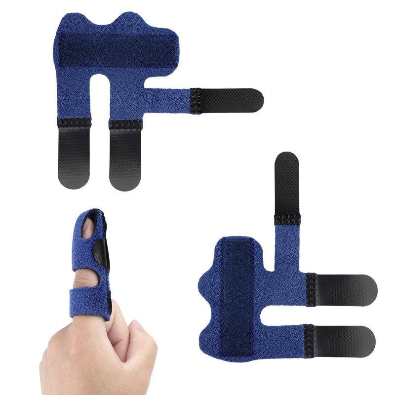 Pack Of 2 Finger Splints, Trigger Finger Splint Finger Bandage For Protection Against Broken Fingers, Pain Relief, Broken Fingers, Straightening (Blue, All Inclusive) - NewNest Australia