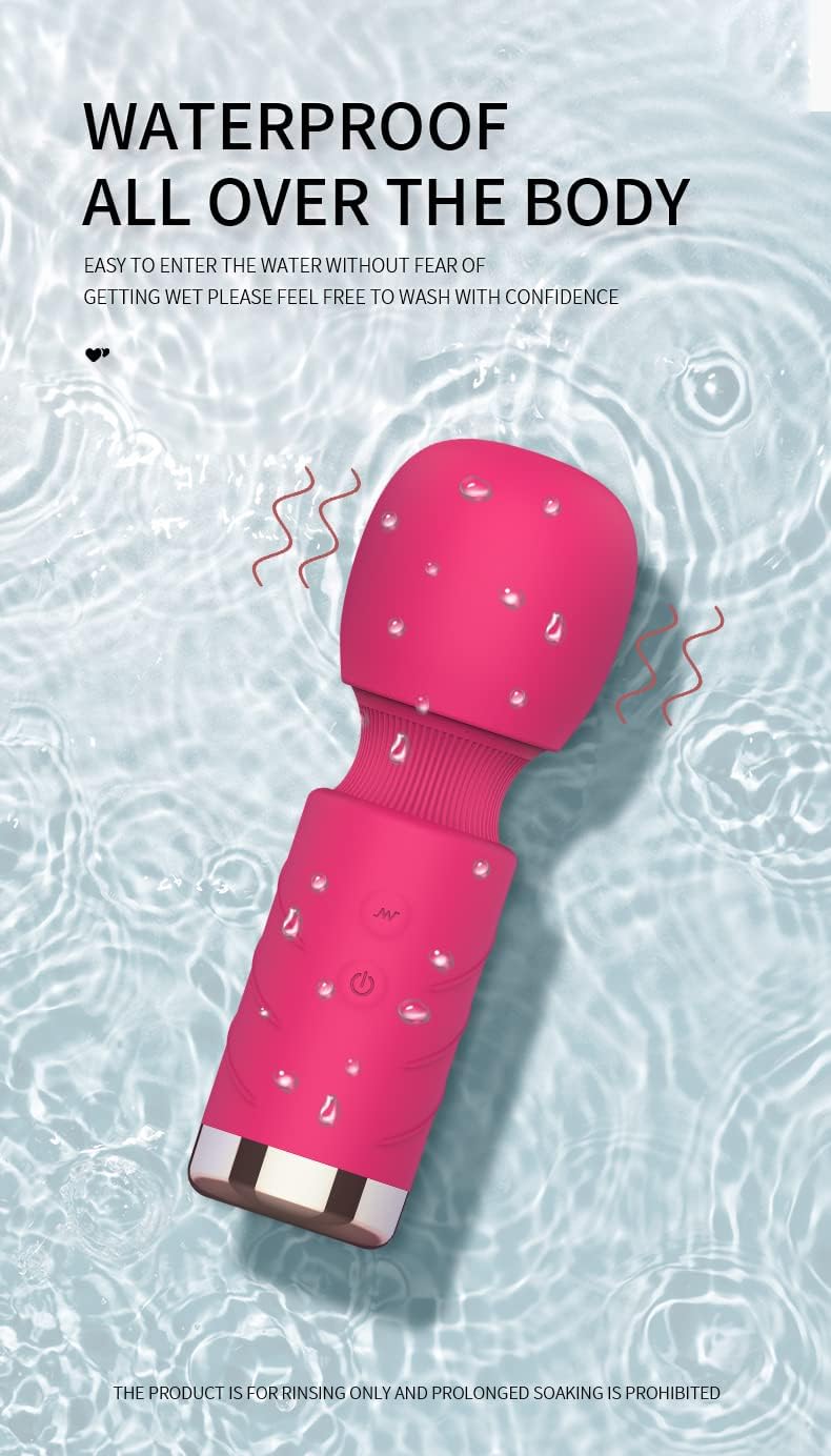 Mini Strong Massage Stick, Silicone Massager With 10 Vibration Modes, Waterproof, Rechargeable Portable Small Vibrating Massager, Quiet Wireless Hand Massager, Gift For Women - NewNest Australia