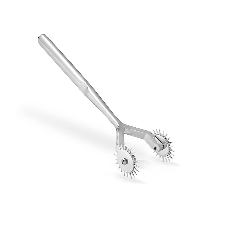Stainless Steel Double Nerve Wheel Needle Roller Massage Roller "Double Pain" (Black) Black - NewNest Australia