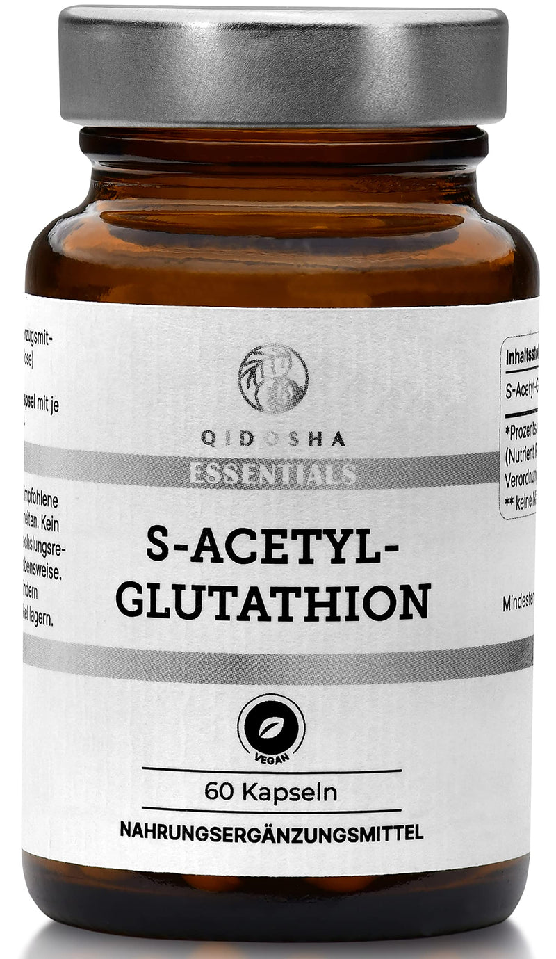 Qidosha S Acetyl Glutathione Capsules, Stabilized By Acetylation & Better Bioavailable Than Simple L-Glutathione, 250 Mg/Capsule, 60 Pieces/Glass, Natural From Fermentation, S Acetyl Glutathione 250 - NewNest Australia