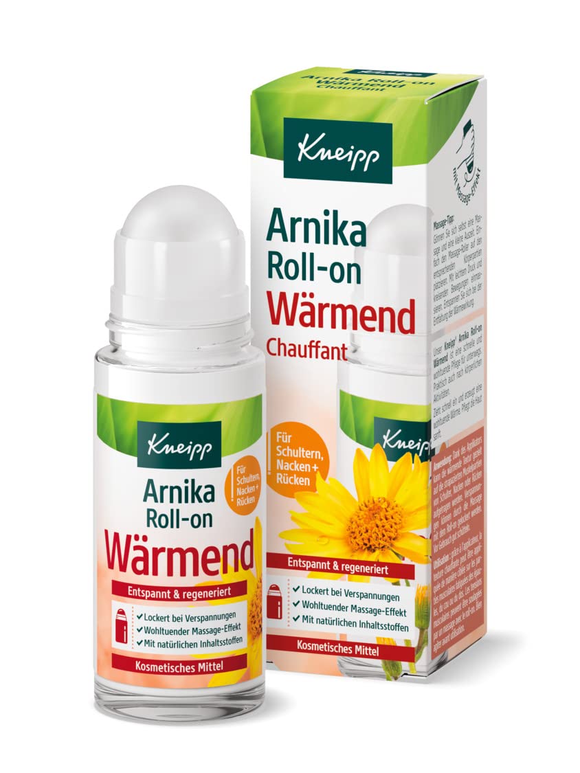 Kneipp Arnika Roll-On Warming - Massage Roller Relieves & Loosens Tension & Pain In The Neck, Shoulders, Back & Muscles - Ideal Relaxation After Sports & Work Thanks To Heat Effect - 50 Ml - NewNest Australia