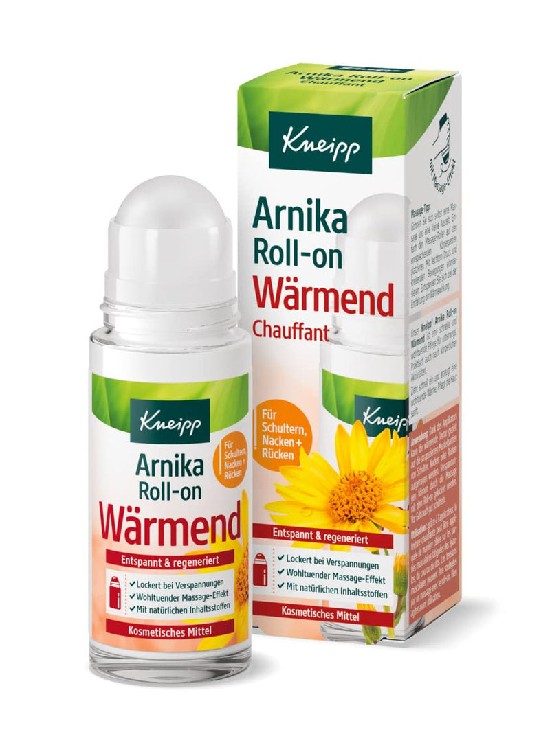 Kneipp Arnika Roll-On Warming - Massage Roller Relieves & Loosens Tension & Pain In The Neck, Shoulders, Back & Muscles - Ideal Relaxation After Sports & Work Thanks To Heat Effect - 50 Ml - NewNest Australia