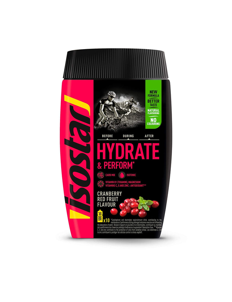 Isostar Hydrate & Perform: 400 g isotonic electrolyte drink - electrolyte solution to support athletic performance - Red Fruits Orange 400 g (pack of 1) - NewNest Australia