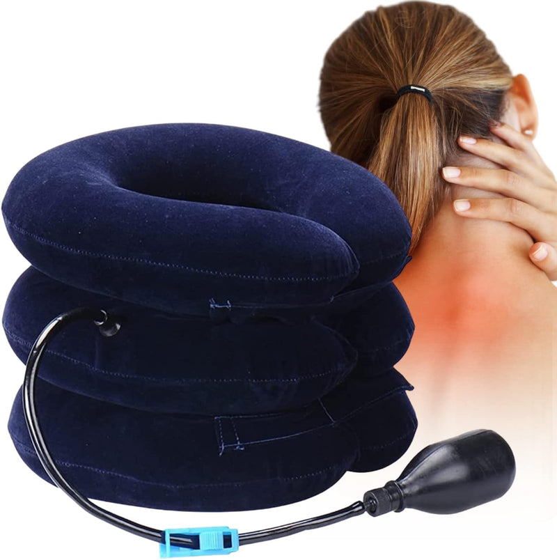 Ortoprime Cervical Traction Device Relieves Neck Tension - Inflatable Cervical Collar, Neck Throat - Cervical Pillow, Neck Stretcher, Posture Corrector, Relieves Pressure - NewNest Australia