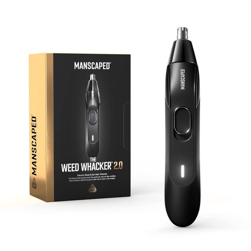 MANSCAPED™ Weed Whacker™ 2.0 Electric Ear and Nose Hair Trimmer - Power: 7000 RPM, Battery: 45 Min Runtime, Wet/Dry Use, Easy Cleaning, Upgraded Stainless Steel Replacement Blades - NewNest Australia