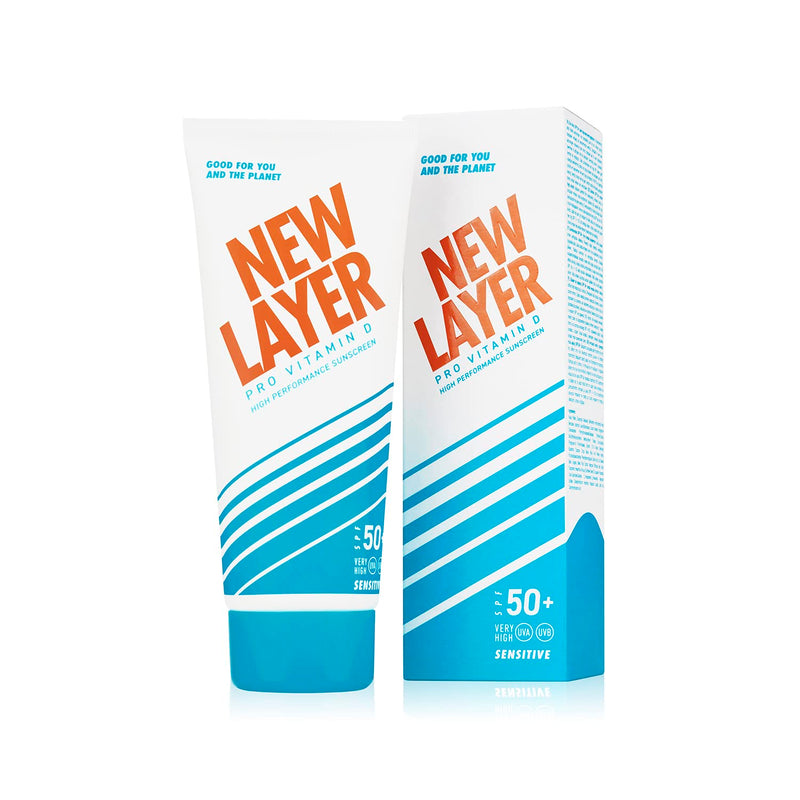 NEW LAYER Sunscreen Sensitive | SPF 50+ | Pro Vitamin D | Free from microplastics | Reef friendly | Free from octocrylenes | Waterproof | Climate neutral (200ml) (SPF50+ sensitive) SPF50+ sensitive - NewNest Australia