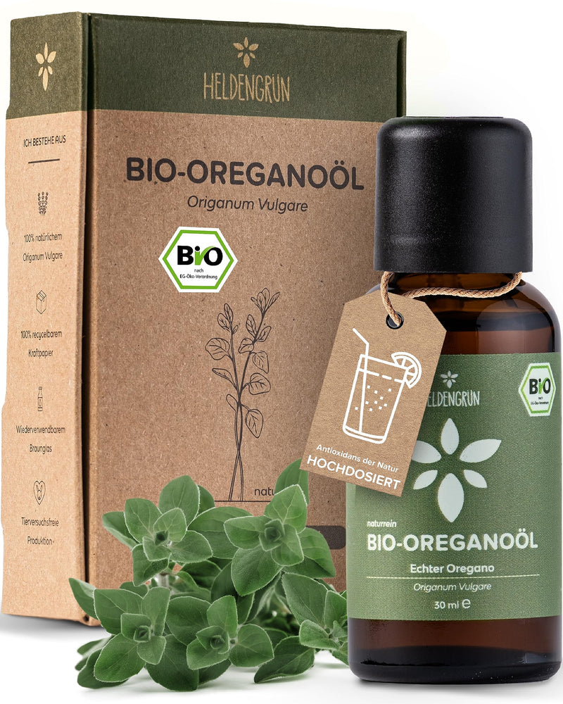 Heldengr√ºn Organic Oregano Oil [High Dose] With +80% Carvacrol - Certified Oral Food - Oregano Oil Organic From Greece - Oregano Oil, Antioxidants 30 Ml (Pack Of 1) - NewNest Australia