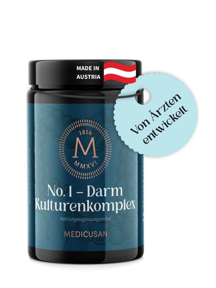 Medicusan No.1 Intestinal Culture Complex - 12 Bacterial Strains Including Lactobacillus Rhamnosus - 12 Billion Cfu - 50 Mg Inulin - 100% Nrv Riboflavin - 20% Nrv Niacin - 1 Capsule / Day - 90 - NewNest Australia