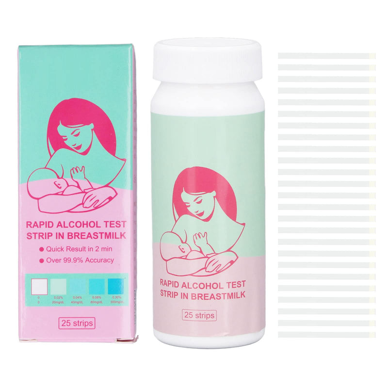 Milkscreen Test Strips, 25 Piece Breast Milk Test Strips, Accurate Quick Results in 2 Minutes, Breast Milk Detection Strips with Bottle for Testing Breastfeeding Mothers - NewNest Australia