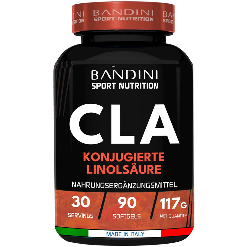 Bandini® CLA | 2400 mg CLA per daily amount | 90 softgels | Conjugated linoleic acid from 100% pure safflower oil | Fat burner, muscle building | Highly dosed, vegan, laboratory tested, without additives - NewNest Australia