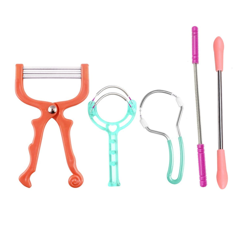 JZK 5 x Facial Hair Remover for Women Men Spring Threading Tool for Facial Hair/Upper Lip/Eyebrow Spring Facial Epilator Manual Women Facial Lint Remover - NewNest Australia