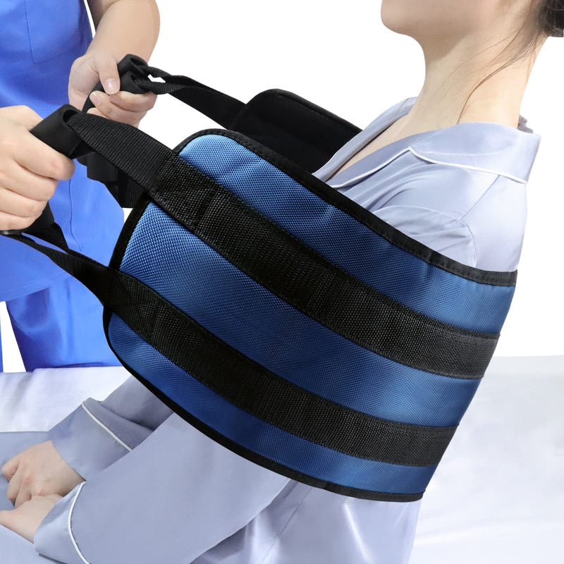 [Delete] 110 Cm Transfer Belt For Patients, Padded Bed Transfer Care Strap For Disabled, Elderly, Seniors, Injured - Safe Rotating Aid Movement From Car, Wheelchair, Bed (Blue) - NewNest Australia